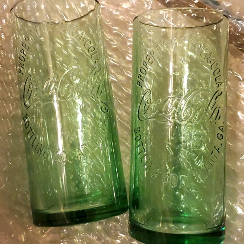 coca cola glass set of two